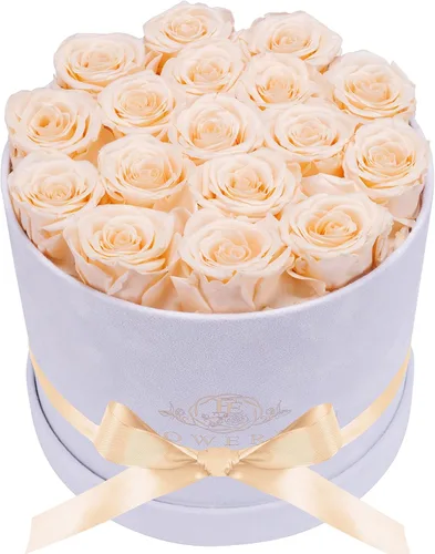 Miniatura 31 de Prifroti 17 flores en una caja de gamuza de lujo, regalos de cumpleaños para mujeres, flores preservadas, regalo de rosas para el día de la madre