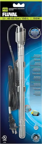 Fluval M - Calentador sumergible para acuario de 150 W, calefacción confiable y compacta con tecnología de espejo para tanques de agua dulce y