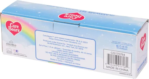 Miniatura 8 de Silver Buffalo Care Bears on Clouds con Funshine, Tenderheart, Cheer and Grumpy Bear - Juego de 4 mini vasos de 1.5 onzas Osos de cuidado