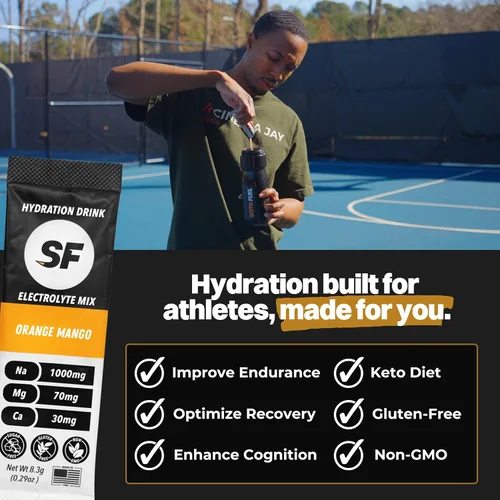 Miniatura 3 de Sota Fuel Performance Hydration Mezcla de bebida en polvo con electrolitos 30 unidades Mango naranja Cero azúcar