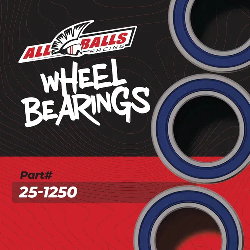 Miniatura 2 de All Balls Racing 25-1250 Kit de juntas de rodamiento de rueda compatible con/reemplazo para Honda Suzuki