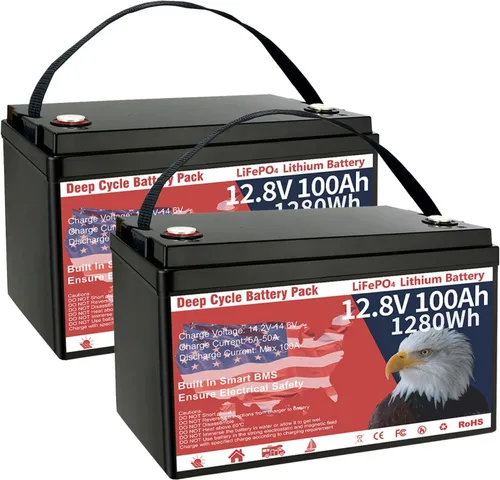 Miniatura 9 de Batería de litio LiFePO4 de 12 V 100 Ah, grupo 31 1280 Wh, batería de fosfato de hierro y litio de más de 8000 ciclos profundos, larga vida útil