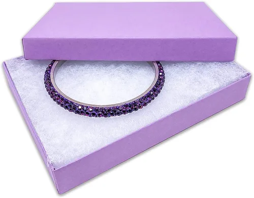 Miniatura 13 de TheDisplayGuys - Paquete de 25 cajas de regalo de cartón kraft #53 con relleno y tapa de algodón, color rosa, (5.4 x 3.9 x 1.0 pulgadas)