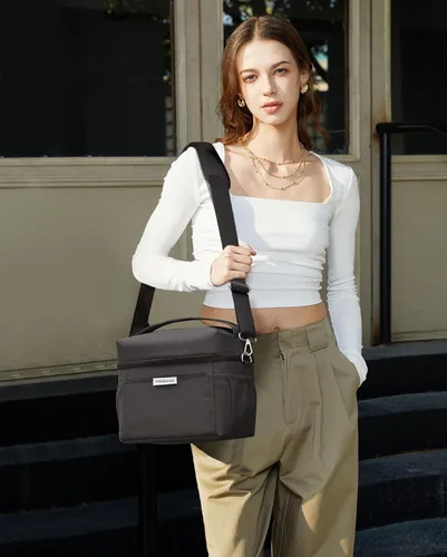 Miniatura 3 de HOMESPON Lonchera para Mujeres y Hombres - Bolsa de almuerzo aislada impermeable, ligera, bolsa enfriadora para el trabajo, picnic, viaje