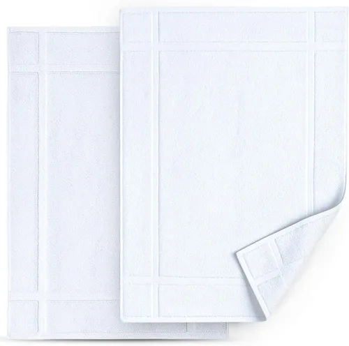 Miniatura 9 de Pearl Linens Paquete de 6 alfombrillas de baño 100% algodón de 20x30 pulgadas, suaves y absorbentes de secado rápido, juego de alfombrillas de baño