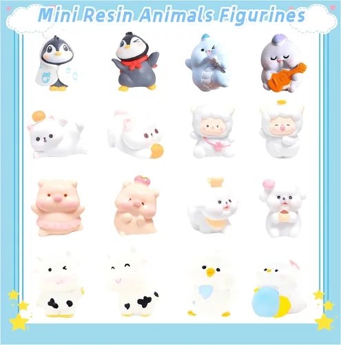 Miniatura 6 de 6 piezas de figuritas de gato en miniatura, gatos en miniatura de resina, figuritas de gatos en miniatura, animales lindos, figuritas de gato