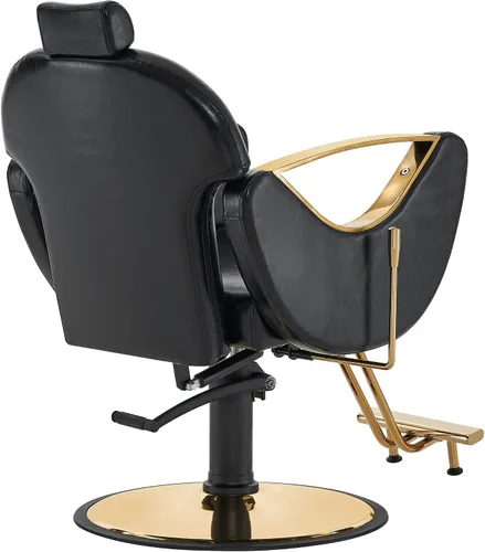 Miniatura 4 de BarberPub Silla de peluquero clásica de lujo Bomba hidráulica Recline Beauty Spa Styling Salon para equipo de estilista 9578 (negro)