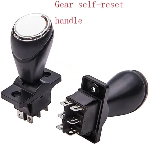 Miniatura 5 de Interruptor basculante para automóviles de parachoques de 12 V para niños, reinicio automático de 360°, repuesto de joystick hacia adelante