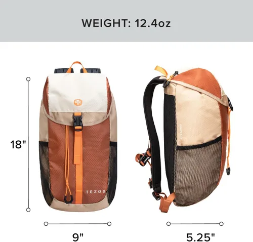 Miniatura 2 de Mochila Tezos Juniper de día - ligera, duradera, 16L - Mochila de día compatible con hidratación para senderismo, viajes, camping, ciclismo y más
