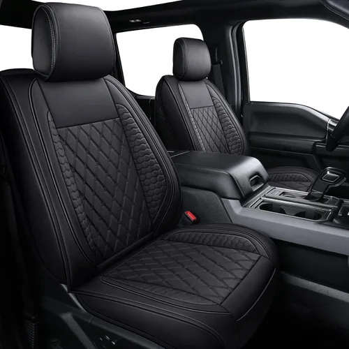 Miniatura 14 de Tomatoman F-150 Fundas de asiento delantero compatibles con Ford F150 2009-2024 2025 2026 2017-2026 F250 F350 F450 Supercrew Super Duty Limited