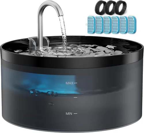 Miniatura 14 de Fuente de agua para gatos: fuentes de cuenco para perros, dispensador automático para mascotas, cuencos para beber para perros para interiores