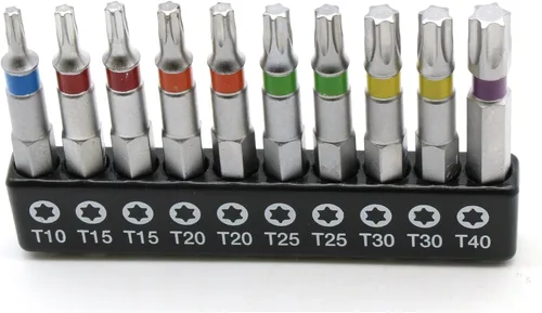 Miniatura 14 de TMAX Juego de puntas de destornillador de cabeza de estrella T6 Torx de 25 piezas, acero S2 de 6 puntos T-6 puntas de inserción de destornillador