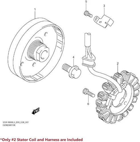 Miniatura 2 de s OE Estator Assy/Magneto Generador para 06-17 Suzuki GSXR600/GSXR750/GSX-R600/GSX-R750/Gixxer/K6-K0/L1-L7