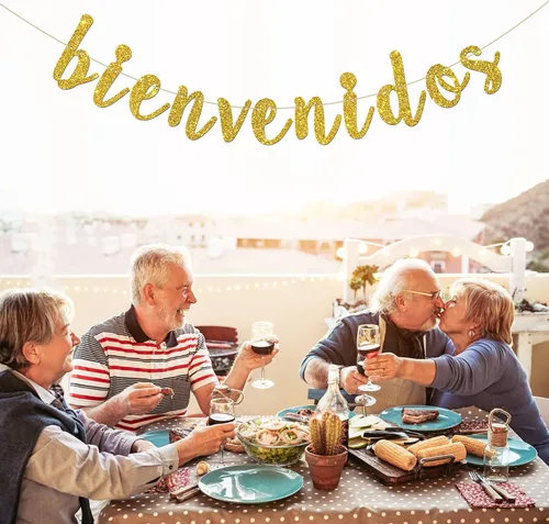 Miniatura 7 de Cartel de Bienvenidos - Decoración de fiesta mexicana de bienvenida - Cartel español para decoración de fiesta en el hogar - Suministros