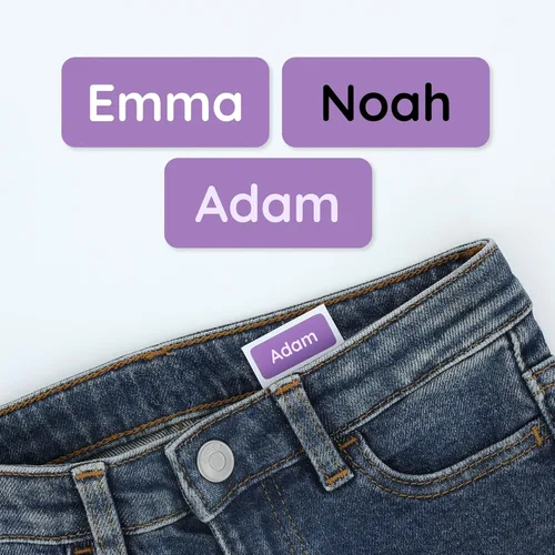 Miniatura 15 de TeddyLabels - Etiquetas de ropa para hogar de ancianos (120) – Etiquetas adhesivas con nombre para ropa y artículos personales. Etiquetas Azul