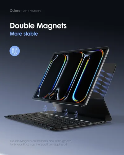 Miniatura 3 de Funda para iPad de 11ª (A16, 2025)/10ª generación con teclado, funda magnética desmontable para teclado Bluetooth inalámbrico para iPad de 10.9