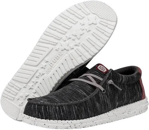 Miniatura 3 de Hey Dude Wally Jersey para hombre Mocasines para hombre Zapatos sin cordones para hombre Cómodo y ligero