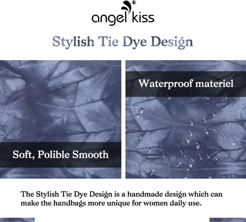 Miniatura 3 de Angelkiss - Bolsos grandes para mujer, de piel sintética lavada, bolso cruzado de hombro