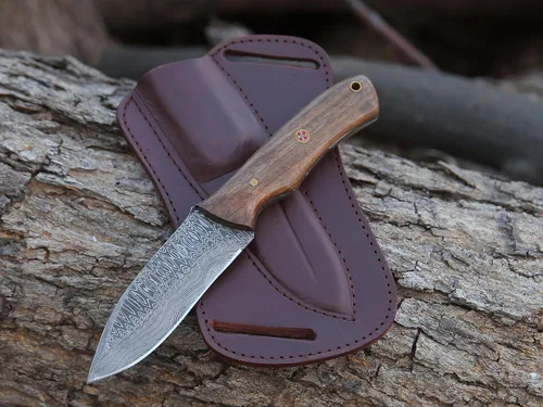 Miniatura 33 de Cuchillos de Damasco Hechos a Mano Personalizados de Acero de Damasco Cuchillo de Caza para Desollar, Camping, Exterior - Cuchillos de Caza de Hoja