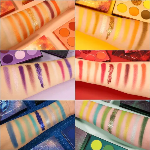 Miniatura 5 de docolor Paleta de sombras de ojos de 54 colores, paleta de sombras de ojos con piedras preciosas altamente pigmentadas, mate, purpurina, brillos