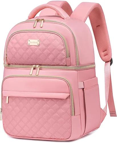 Miniatura 10 de Mochila Refrigeradora Lonchera Mochilas de Doble Piso Caja de Almuerzo, Mochilas Aisladas Bolsas Refrigeradoras de Almuerzo, Lonchera Liviana a Negro