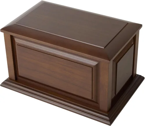 Miniatura 5 de Urna de cremación funeraria extra grande de madera hecha a mano para cenizas humanas adultas de hasta 320 libras Negro claro