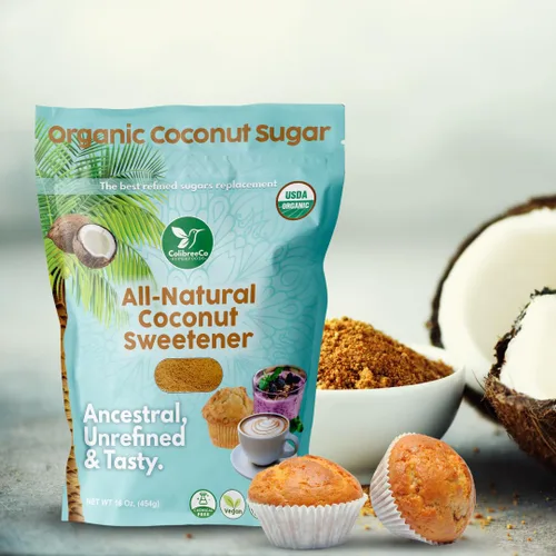 Miniatura 5 de Colibreeco, Azúcar de coco orgánico, 1 libra (paquete de 2): perfecto para endulzar bebidas y recetas Sustituto de azúcar de bajo índice