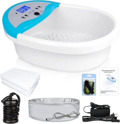 LeCuag Máquina de desintoxicación iónica para spa de pies, baño de pies iónico para uso doméstico, máquina de limpieza iónica para pies negativos