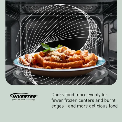 Miniatura 7 de Panasonic NN-SN65KB Horno de microondas con tecnología Inverter 1200W, 1.2 pies cúbicos. Pequeño con Sensor Genius de cocción de un toque, botón