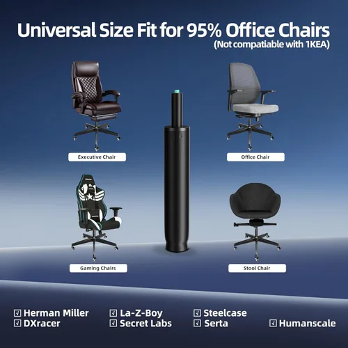 Miniatura 8 de Reemplazo del cilindro de elevación de gas para silla de oficina de 11 a 17 pulgadas, cilindro de silla alta de 5.5 pulgadas de carrera, pistón