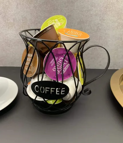 KiaoTime Cesto de almacenamiento para cápsulas de café, organizador de cápsulas de café expreso, organizador de cocina, soportes de almacenamiento