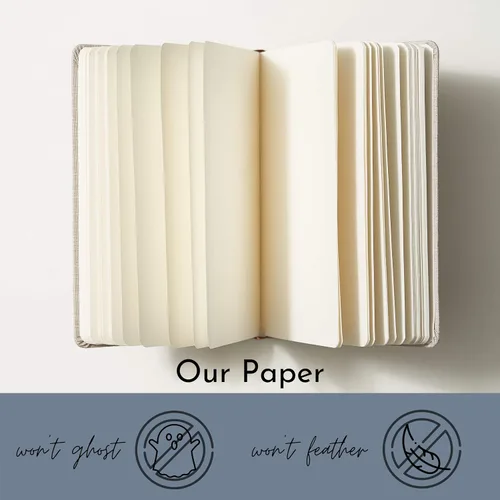 Miniatura 7 de Portage Cuaderno en Blanco de Tapa Dura con Papel Estético para Escritura y Diario – Libreta con Papel a Prueba de Manchas, Alto GSM, Cuaderno A5
