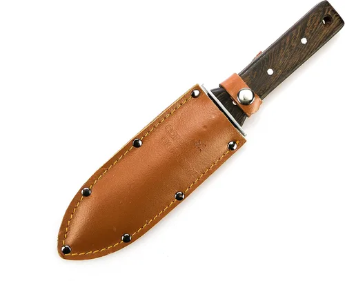 Miniatura 7 de Hori Hori - Cuchillo japonés de jardinería prémium - Cuchillos de jardín de espiga completa con funda de cuero
