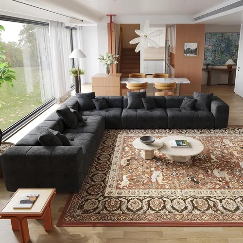 Miniatura 18 de JACH Sofás seccionales de 2 plazas, sofá moderno de oficina, sofá modular de dos plazas, sofá cama acogedor para apartamento, dormitorio, sala