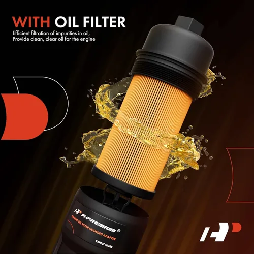 Miniatura 5 de A-Premium Conjunto Adaptador de Carcasa para Filtro de Aceite y Enfriador de Aceite del Motor Compatible con 3.6L 2011-2013 Ram 1500, Jeep Grand