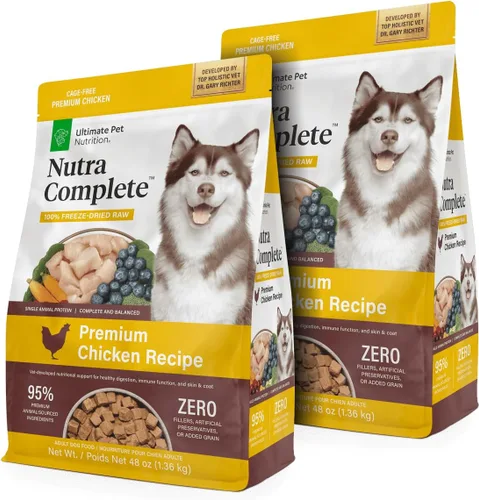Miniatura 11 de ULTIMATE PET NUTRITION Nutra Complete - Alimento para perros 100% liofilizado crudo formulado por veterinarios con antioxidantes, prebióticos