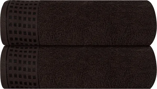 Miniatura 32 de GLAMBURG Juego de 2 toallas de baño de gran tamaño 100% algodón, 28 x 55 pulgadas, ultra suaves, altamente absorbentes, compactas, de secado rápido