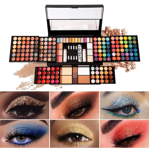Miniatura 7 de MISS ROSE M - Paleta de maquillaje profesional de 187 colores, kit todo en uno con sombras de ojos, pintalabios, rímel, bases, rubores, lápices