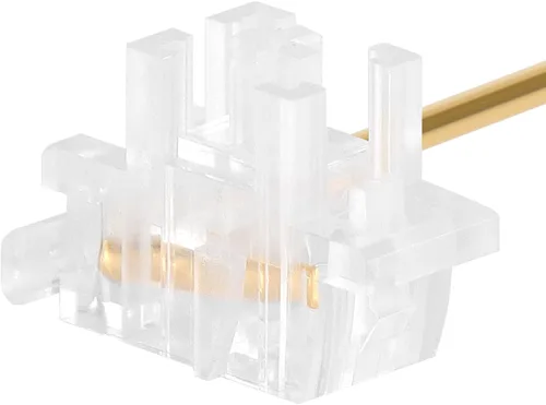 DUROCK - Estabilizador de montaje de placa transparente transparente con cables chapados en oro compatible con estabilizadores de placa Cherry MX