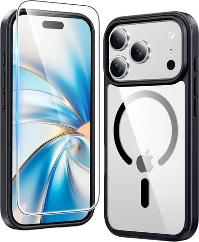 Miniatura 856 de FNTCASE Funda para iPhone 13 Pro-Max: Fundas magnéticas transparentes compatibles con Magsafe Slim anti amarillamiento protección contra caídas