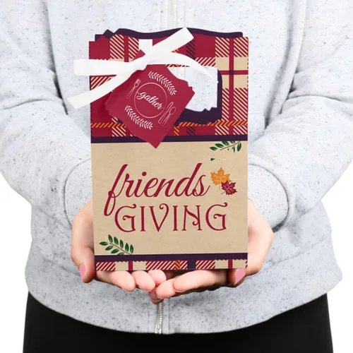 Miniatura 4 de Big Dot of Happiness Friends Thanksgiving Feast - Cajas de regalo para fiesta de amigos, juego de 12