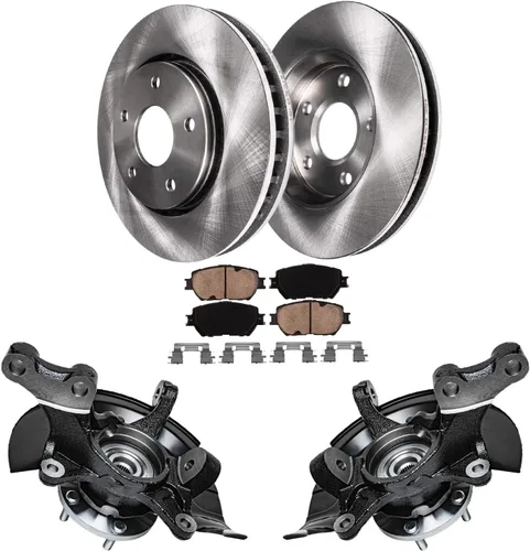 Miniatura 14 de Detroit Axle - Kit de freno delantero para Volkswagen Jetta 2010-2018, rotores de freno de disco, pastillas de freno de cerámica, bujes de cojinete