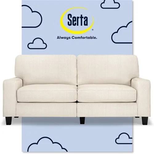 Miniatura 19 de Pemberly Row Sofá moderno de 73 pulgadas con brazos de riel con fundas extraíbles, color beige
