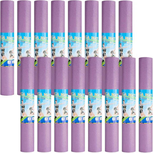 Miniatura 24 de Alfombrilla de yoga de 0.118 pulgadas de grosor a granel, antideslizante para ejercicio, entrenamiento, fitness, para mujeres y hombres, gimnasio