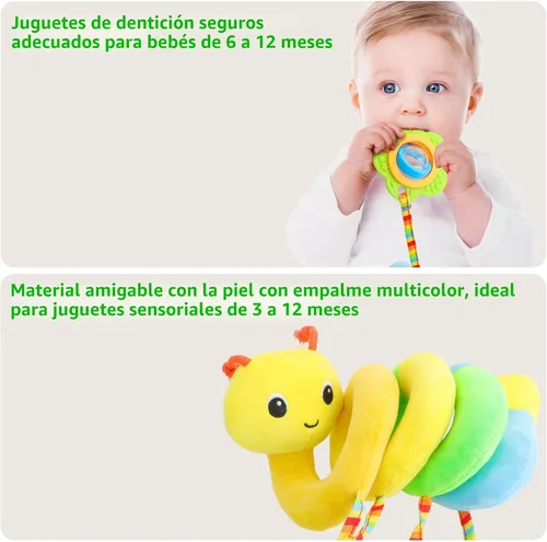 Miniatura 5 de Juguetes de asiento de automóvil para bebés de 0 a 6 meses, versión mejorada, asiento de automóvil en espiral y juguete de actividad de cochecito