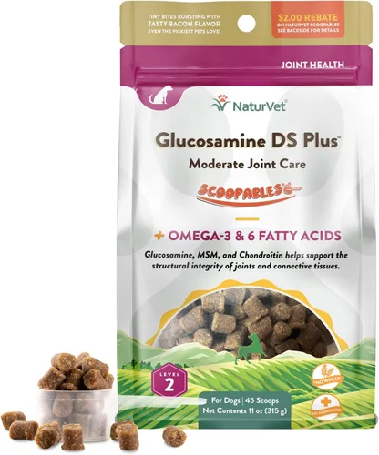 Miniatura 33 de NaturVet – Glucosamina DS Plus - Nivel 2 Cuidado Moderado – Apoya la Función Saludable de Cadera y Articulaciones – Mejorado con Glucosamina, MSM