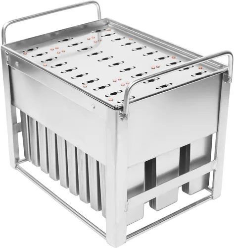 Moldes para helados de 30 cavidades, moldes de acero inoxidable de grado comercial sin BPA, extra grandes de 4.06 oz por cavidad para caseros, kit