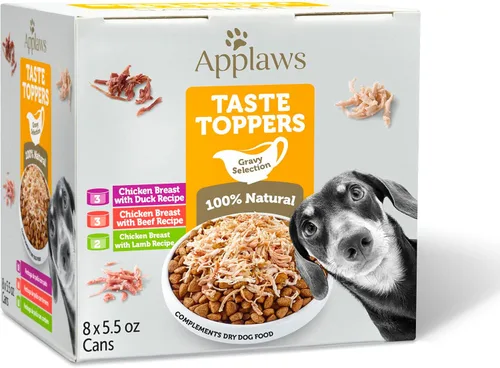 Miniatura 8 de Applaws Taste Toppers, alimento para perros sin granos, ingredientes limitados, pechuga de pollo con carne de res en salsa (12 latas de 5.5 onzas)