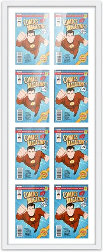 Miniatura 73 de Poster Palooza Marco de cómic con paspartú para 4 cómics de la era actual publicado después de 1985 – Marco de cómic de bronce dorado para cómics