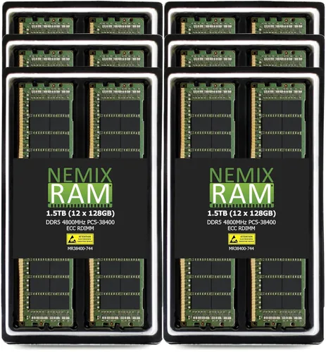 Miniatura 34 de NEMIX RAM Kit de memoria de servidor registrado DDR5 4800MHZ PC5-38400 1Rx4 1.1V CL40 288-PIN ECC RDIMM compatible con ASUS 2U4N Servidor